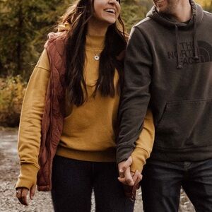 Free People Fp Movement Dream Big Quilted Vest Oversized Rust Sz Medium